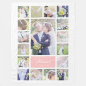 Aangepaste kleuren elegant script dhr. & Mrs. Phot Fleece Deken (Voorkant)