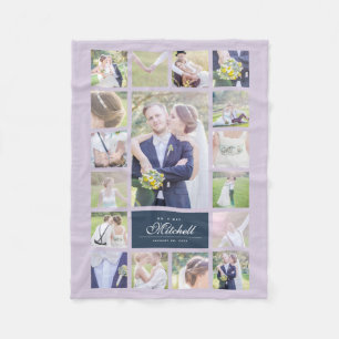 Aangepaste kleuren elegant script dhr. & Mrs. Phot Fleece Deken