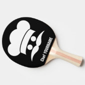 Aangepaste kleuren en tekst pingelen pongpeddel tafeltennisbatje (Zijkant)