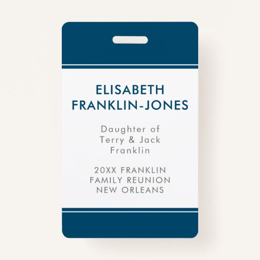 Aangepaste kleuren en teksten voor gezinsherenigin badge (Voorkant)