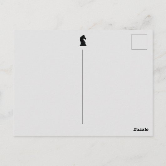 Aangepaste kleuren- en tekstschaakbord Zwarte Knig Briefkaart (Achterkant)