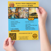 Aangepaste Kleuren Foto Reis Sjabloon Flyer (Hand)