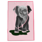 Aangepaste kleuren Gift Bag Little Elephant Medium Cadeauzakje (Voorkant)