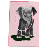 Aangepaste kleuren Gift Bag Little Elephant Medium Cadeauzakje (Achterkant)