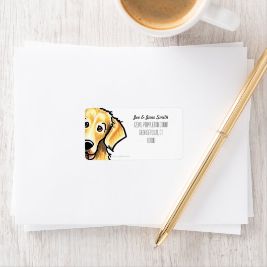 Aangepaste kleuren Golden Retriever Etiket (Insitu)