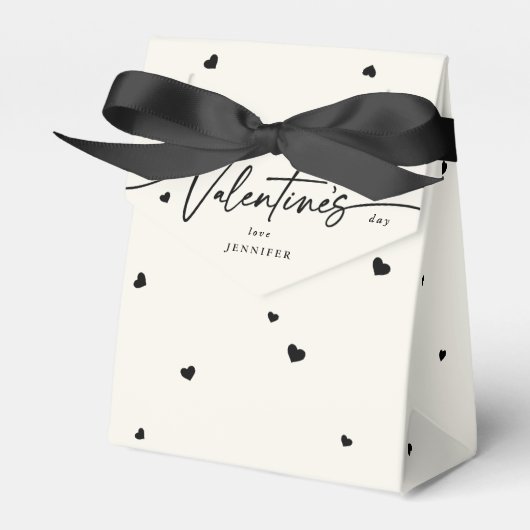 Aangepaste kleuren Happy Valentijnsdag + hart Bedankdoosjes (Voorkant Zijde)