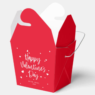 Aangepaste kleuren Happy Valentijnsdag + hart Bedankdoosjes