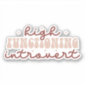 AANGEPASTE KLEUREN Hoog functionerend Introvert Sticker (Voorkant)