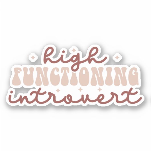 AANGEPASTE KLEUREN Hoog functionerend Introvert Sticker (Voorkant)