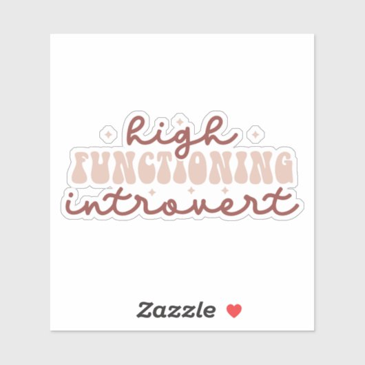 AANGEPASTE KLEUREN Hoog functionerend Introvert Sticker (Vel)