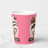 Aangepaste kleuren-Ice Cream Lover Papieren Bekers (Rechts)