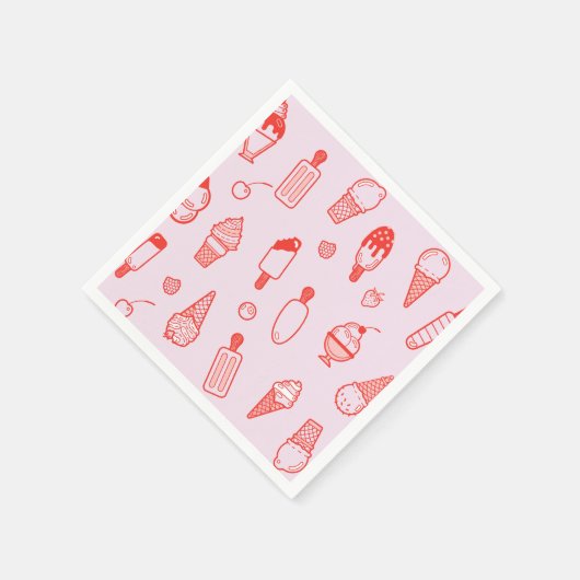 Aangepaste kleuren-ijs maken afdrukken servetten (Hoek)