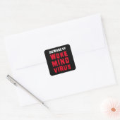 Aangepaste kleuren - Let op! - Rood Rood Rood Rood Vierkante Sticker (Envelop)