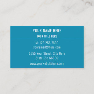 Aangepaste kleuren lettertypen Visitekaartje uw ei