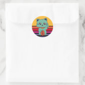 [Aangepaste kleuren] Lucky Maneki Neko Cat Ronde Sticker (Tas)