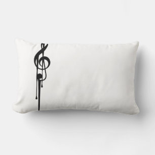 Aangepaste kleuren MELTPOINT B/W G-Clef Kussen