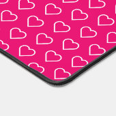 Aangepaste kleuren Modern roze harten ontwerp Bureaumat (Hoek)