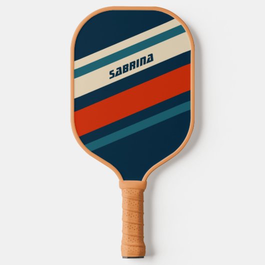 Aangepaste kleuren: rood, wit en blauw pickleball paddle (Voorkant)