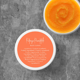 Aangepaste kleuren Script Minimalist Ingredients L Ronde Sticker