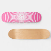 Aangepaste kleuren skateboard - Heart Love - Roze (Horizontaal)