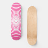 Aangepaste kleuren skateboard - Heart Love - Roze (Voorkant)