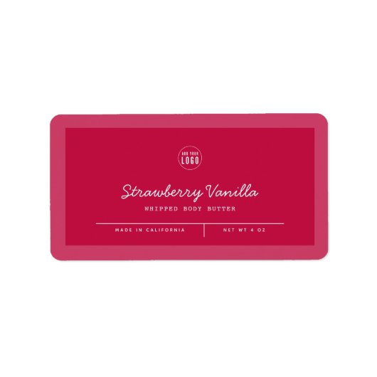 Aangepaste kleuren toevoegen Logo Script-lijnen Pr Etiket (Voorkant)