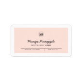 Aangepaste kleuren toevoegen Logo Script-lijnen Pr Etiket (Voorkant)