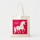 Aangepaste kleuren Unicorn Silhouette Kinder Tote Bag (Voorkant)