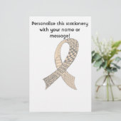 Aangepaste kleuren voor bewustmakingslint briefpapier (Staand voorkant)