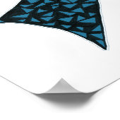 Aangepaste kleuren voor bewustmakingslint poster (Hoek)