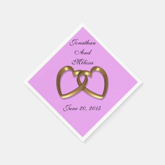 Aangepaste kleuren voor bruiloft servetten (Hoek)