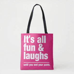 Aangepaste kleuren voor FUN en LAUGHS Tote Bag