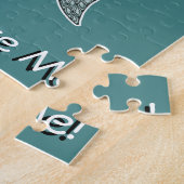 Aangepaste kleuren voor kankerbewustwording legpuzzel (Zijkant)