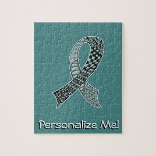 Aangepaste kleuren voor kankerbewustwording legpuzzel