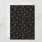 Aangepaste kleuren voor ruimtetijdperk atoomretro- kaart (Achterkant)
