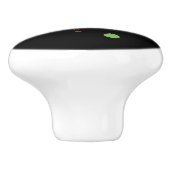 Aangepaste kleuren voor ruimtetijdperk atoomretro- keramische knop (Zijkant)
