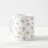 Aangepaste kleuren voor ruimtetijdperk atoomretro- koffiemok (Voorkant links)