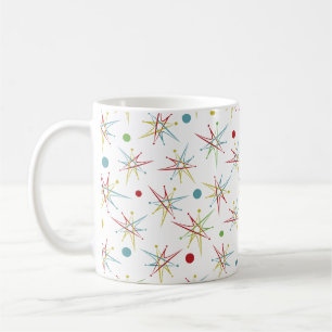 Aangepaste kleuren voor ruimtetijdperk atoomretro- koffiemok