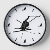 Aangepaste kleuren voor sneeuwskier Silhouette (Voorkant)