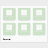 Aangepaste kleuren Witte Monogram zakelijke Logo S Vierkante Sticker (Vel)