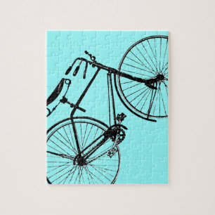 Aangepaste kleurenachtergrond    fiets legpuzzel