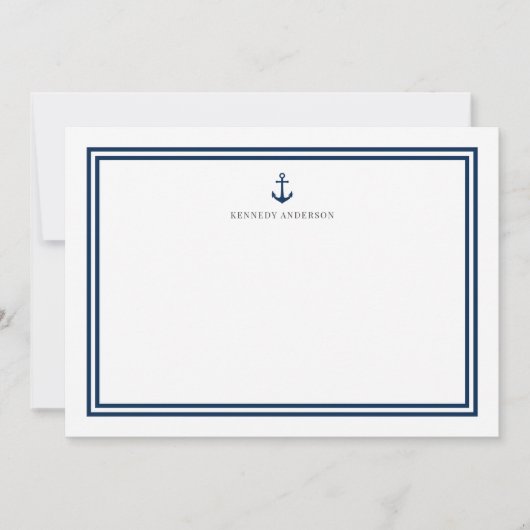 Aangepaste kleurenanker voor moderne klassieke gre notitiekaartje (Voorkant)