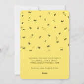 Aangepaste kleurenbewerkbare nieuwjaarsfotokaart feestdagenkaart (Achterkant)