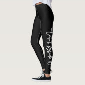 Aangepaste kleurendruk script "Team Bride" Leggings (Links)