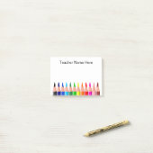 Aangepaste kleurenencils voor leraren post-it® notes (Op bureau)