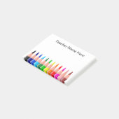 Aangepaste kleurenencils voor leraren post-it® notes (Schuin)