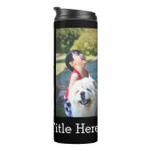 Aangepaste kleurenfotocollage thermosbeker (Geroteerd rechts)