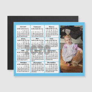 Aangepaste kleurenfotokalender magnetische uitnodiging