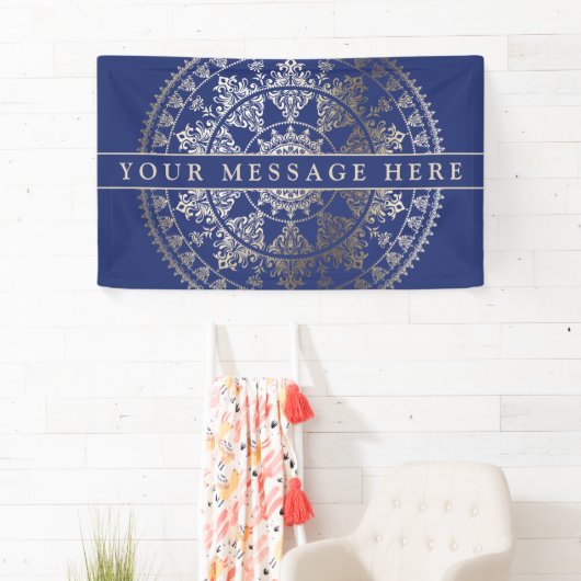 Aangepaste kleurengebeurtenisbanner Gold Foil Mand Spandoek (Insitu)