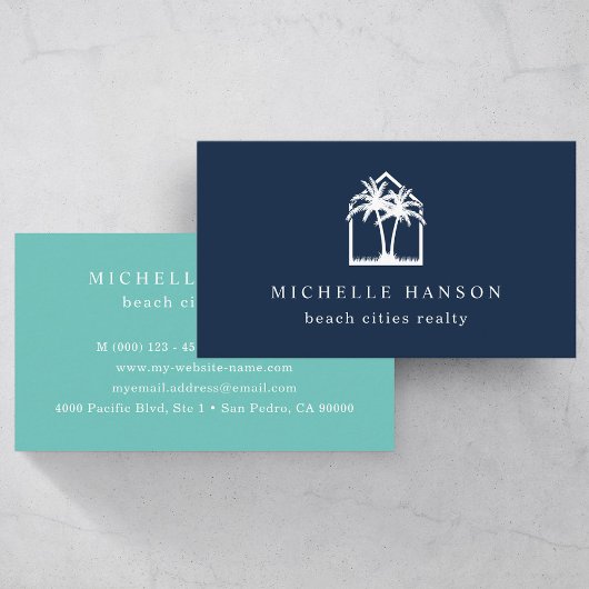 Aangepaste kleurenpalmhulzen visitekaartje